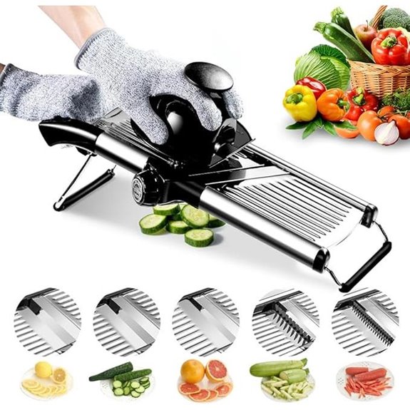 Adjustable Stainless Steel Mandoline Food Slicer