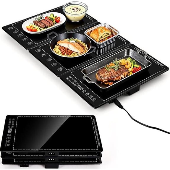 Electric Warming Tray with Adjustable Temp and Timer
