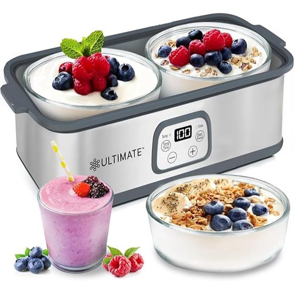 Probiotic Yogurt Maker with Adjustable Time & Temp