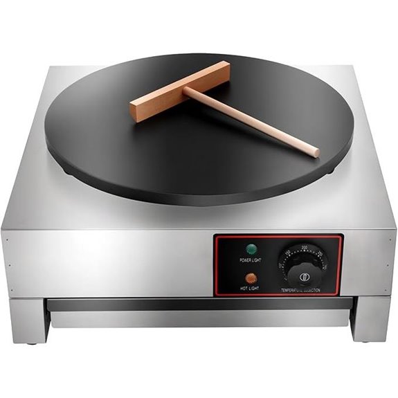 Commercial Electric Crepe Maker with Adjustable Temperature