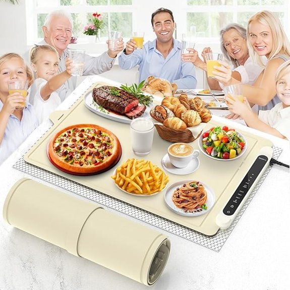 Electric Food Warming Mat with Adjustable Temp