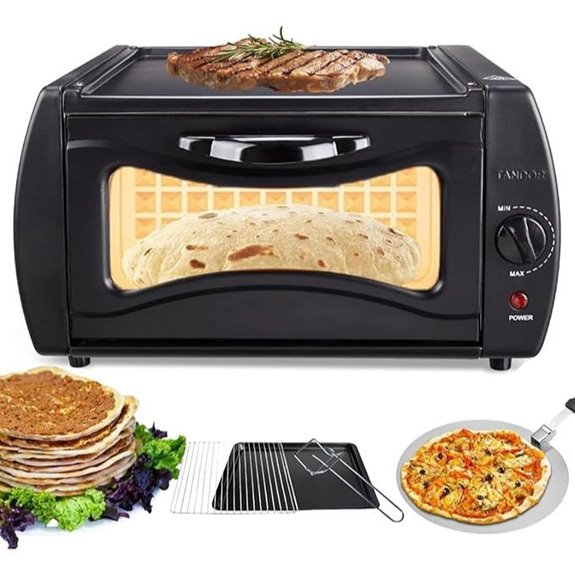 Electric Countertop Oven & Pizza Maker with Adjustable Temperature with Adjustable Temperature
