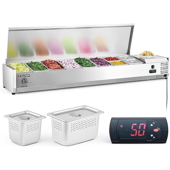 Wilprep Salad Bar Prep Station with Adjustable Temp