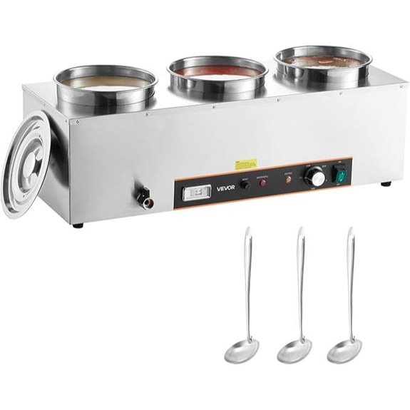 VEVOR Electric Soup Warmer with Adjustable Temp
