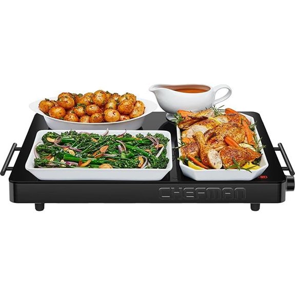 Chefman Electric Warming Tray with Adjustable Temperature