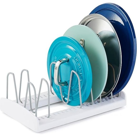 YouCopia StoreMore Adjustable Pot Lid Organizer Standard White