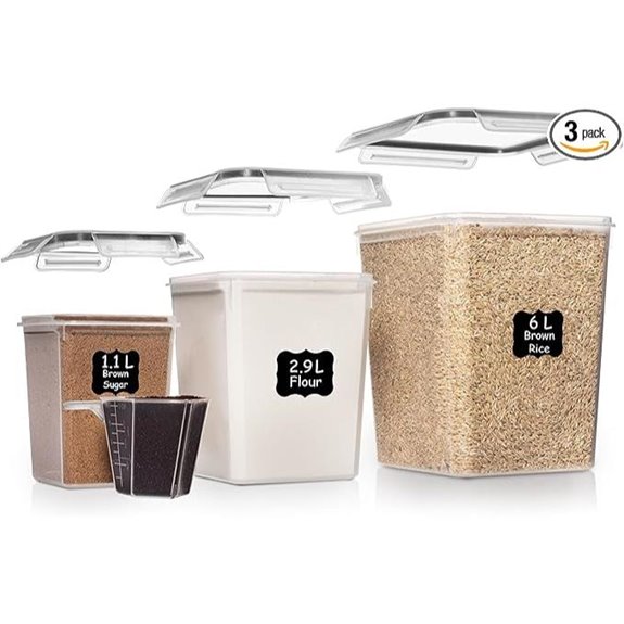 Shazo 3-Piece Airtight Food Storage Containers Set