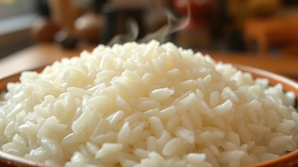 allow rice moisture absorption