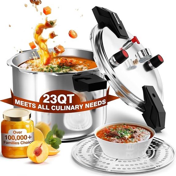 Wantjoin Aluminum 23Qt Pressure Cooker with Gauge