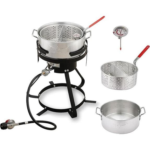 10 Qt Aluminum Propane Fish Fryer with Regulator