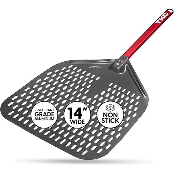 TKC 14 Aluminum Pizza Peel with Perforated Design