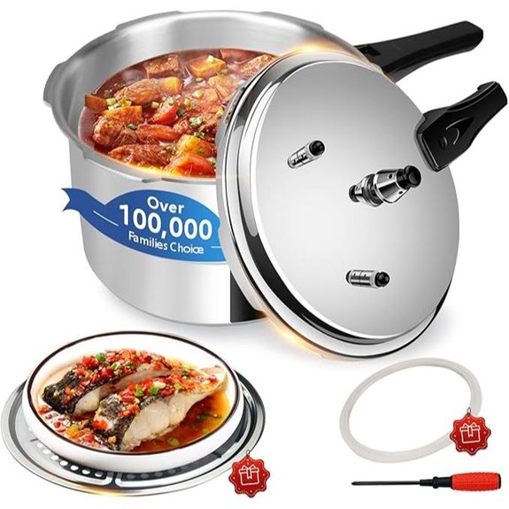 3.17 Qt Aluminum Pressure Cooker for All Stovetops
