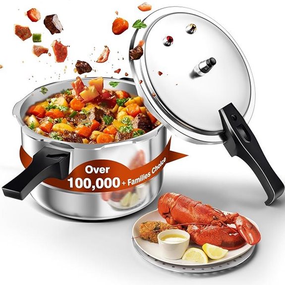 WantJoin 11Qt Aluminum Pressure Cooker with Accessories