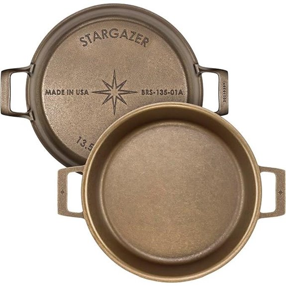 Stargazer 13.5-Inch Cast Iron Skillet Made in USA