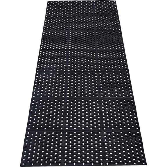 Tonchean Anti-Fatigue Rubber Floor Mat with Drainage