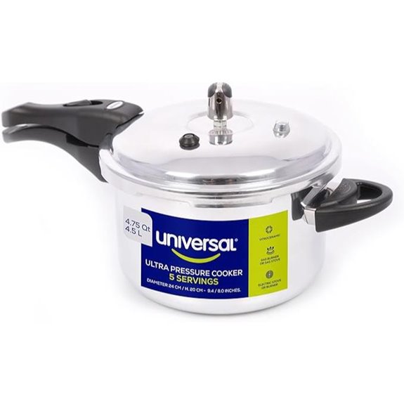 Universal Anti-Rust Aluminum Pressure Cooker (4.75 Qt)