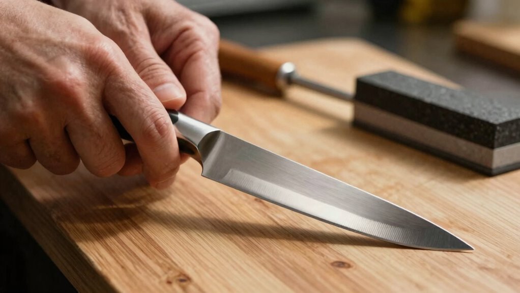 assess knife sharpness regularly