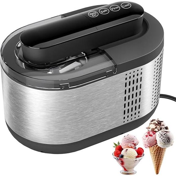 TINANA Automatic Ice Cream Maker with LCD Display