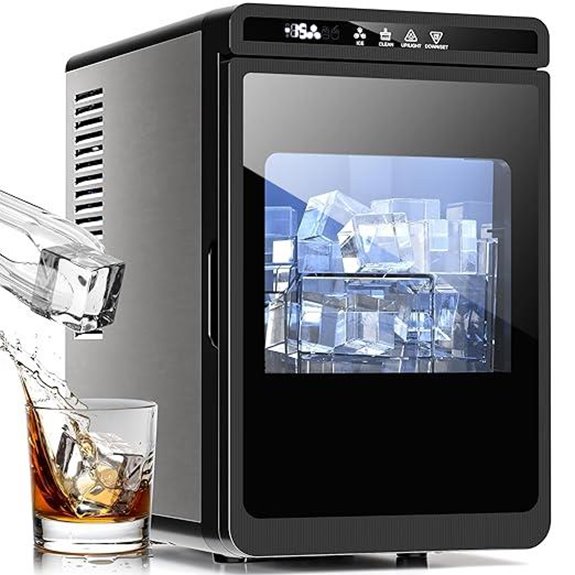 Kismile Clear Ice Cube Maker with Auto-Cleaning