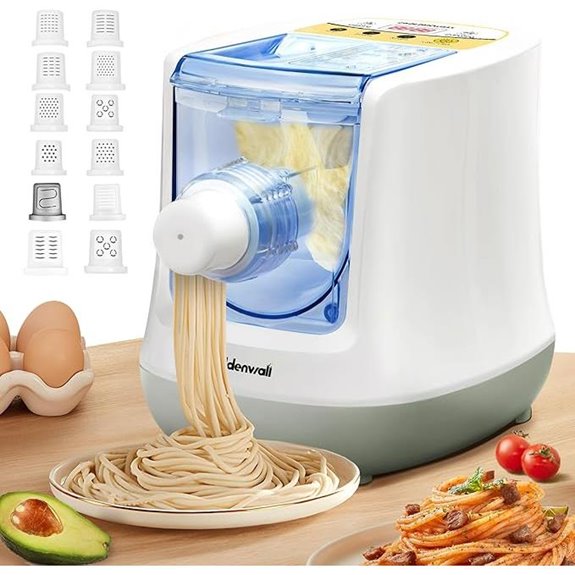 CGOLDENWALL Automatic Pasta Maker with 12 Shapes