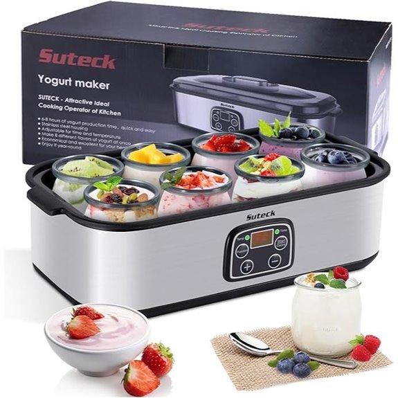 Automatic Digital Yogurt Maker with 8 Jars