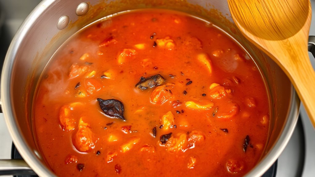 avoid burning spices early