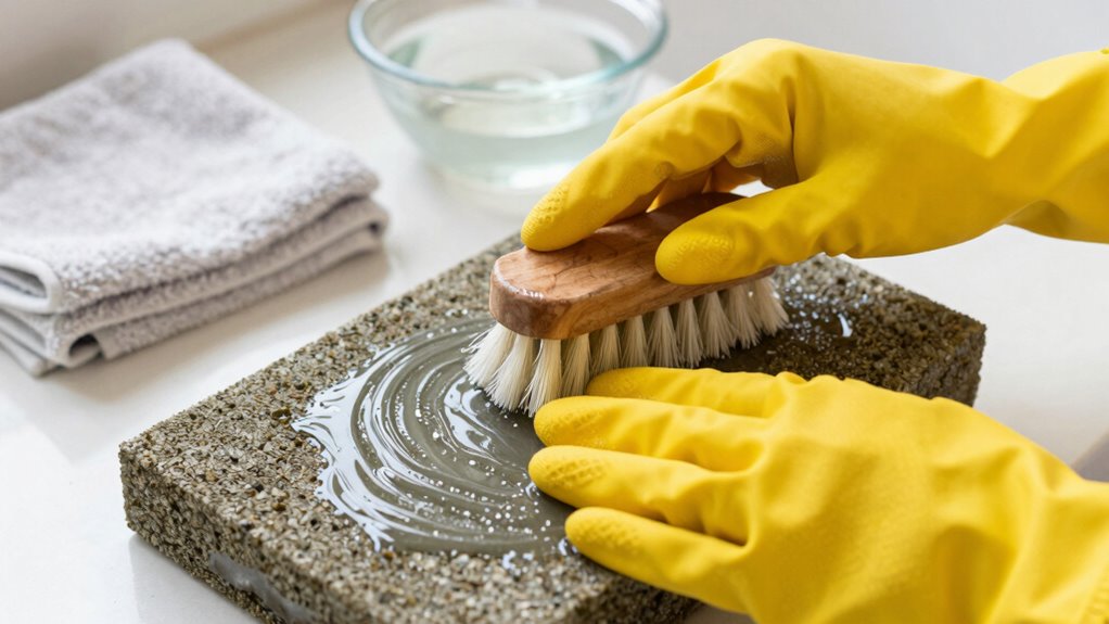 avoid harsh cleaning methods