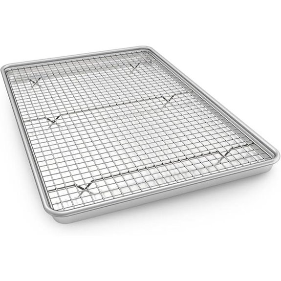 Half Sheet Pans with Rack Set for Baking and Roasting
