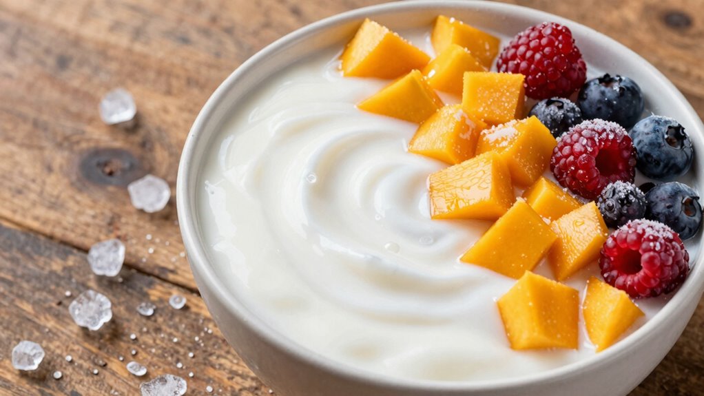 balance ice and fruit