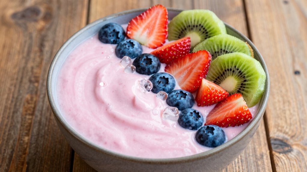 balance ice and fruit