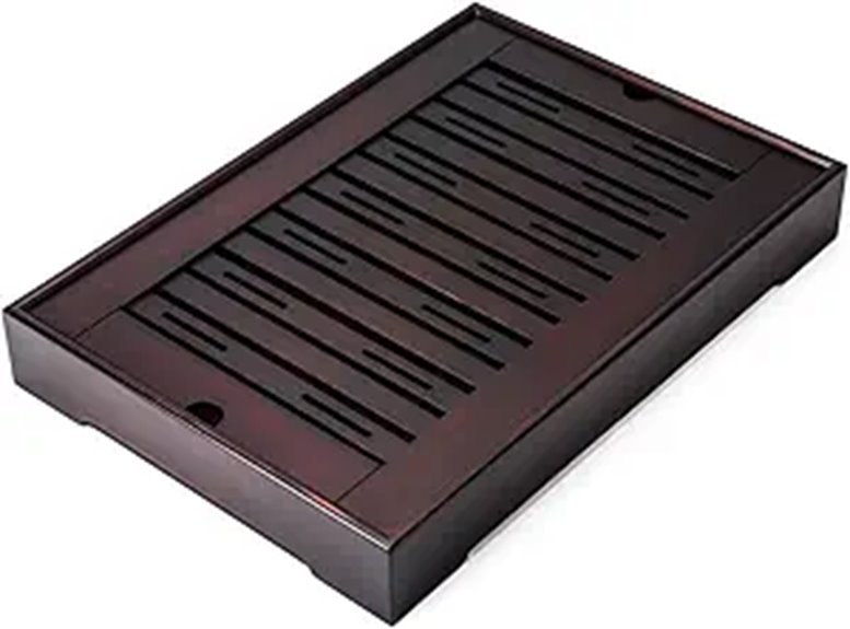XL Bamboo Chinese Tea Tray with Water Reservoir