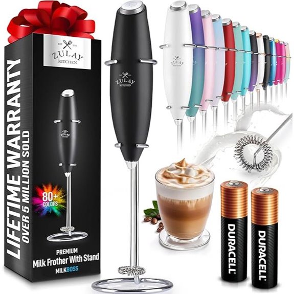 Zulay Milk Frother Wand with Batteries