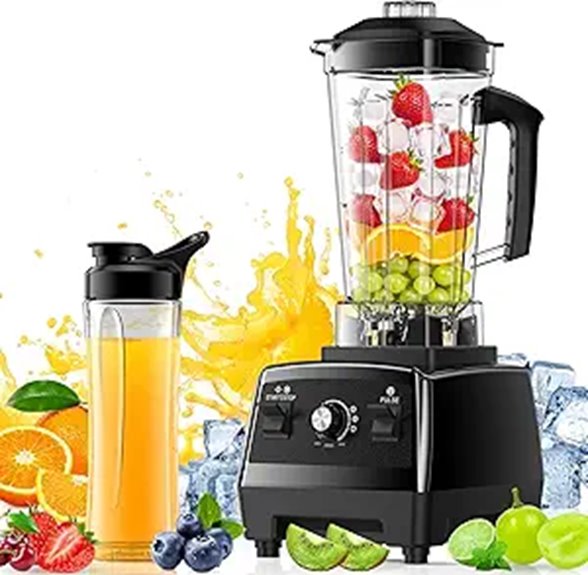 Black Blender for Smoothies and Ice Crushing