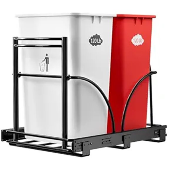Dual Under Sink Trash Can Pull-Out Kit (Black)