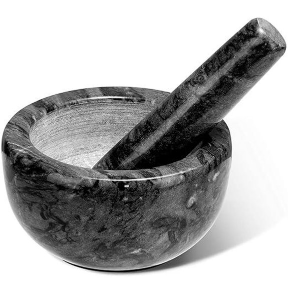 Tera Marble Mortar and Pestle Set (Black 4.64)