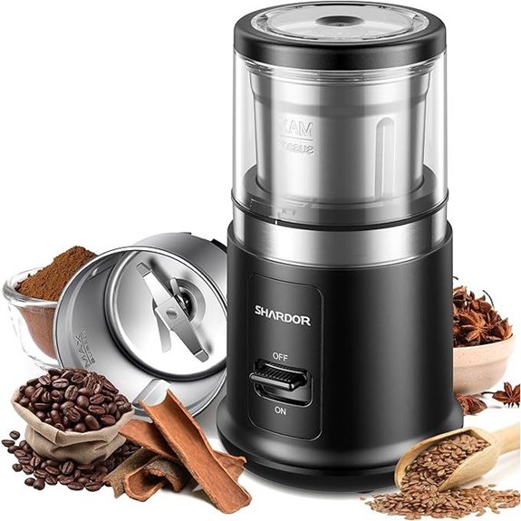 SHARDOR One Touch Coffee & Spice Grinder Black