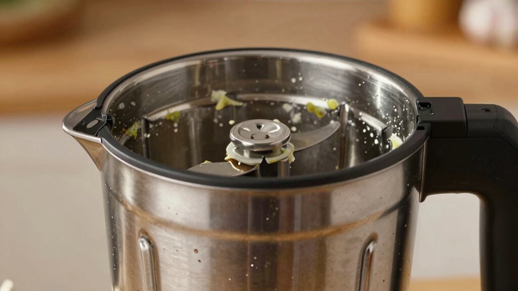 blender garlic odor persists