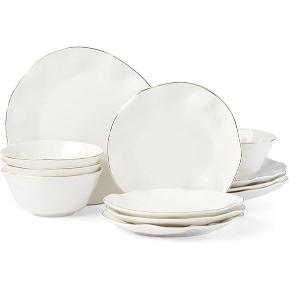 Lenox Blue Bay 12-Piece Dinnerware Set 15.20 LB White