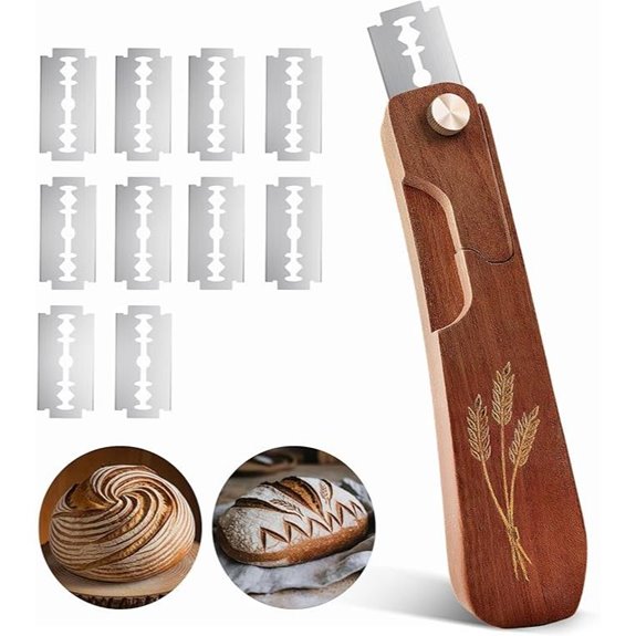 Bread Lame Dough Scoring Tool with 10 Razor Blades