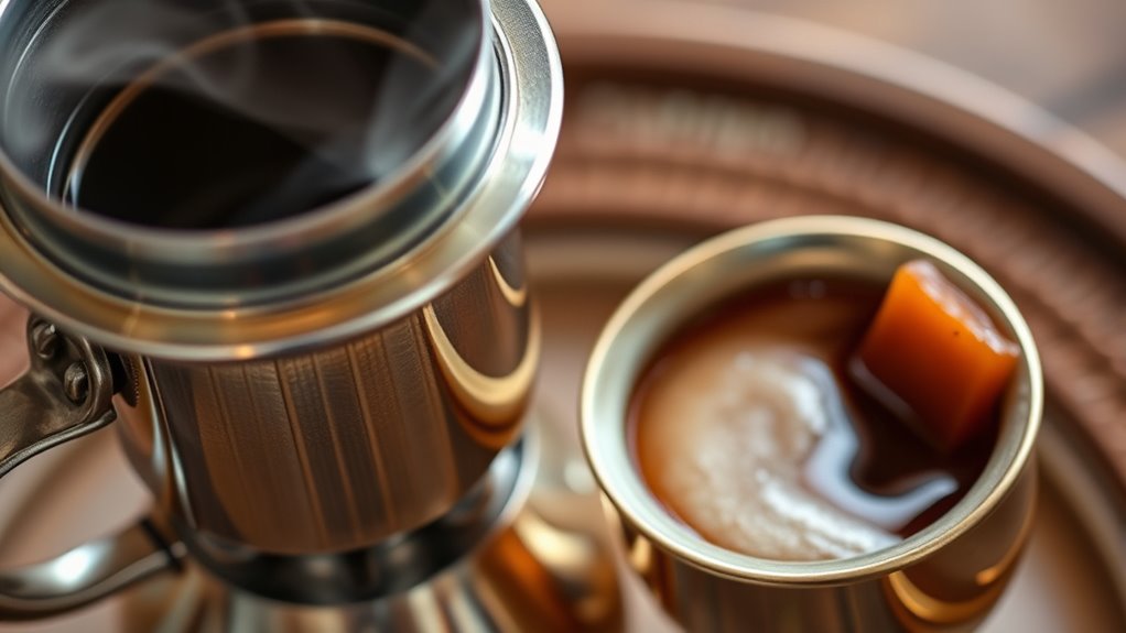 brewing sweet traditional coffee