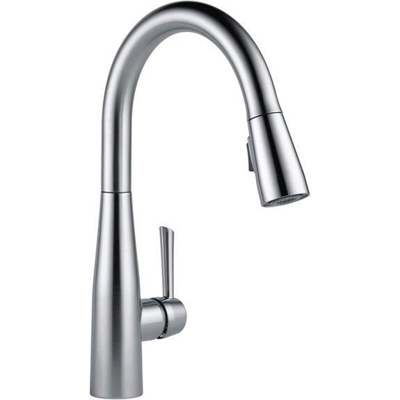 Delta Essa Brushed Nickel Kitchen Faucet with Pull Down