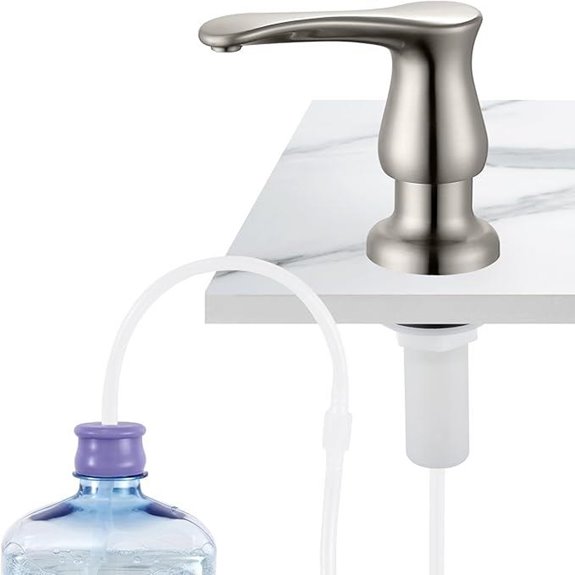 GAGALIFE Brushed Nickel Under Sink Soap Dispenser Kit