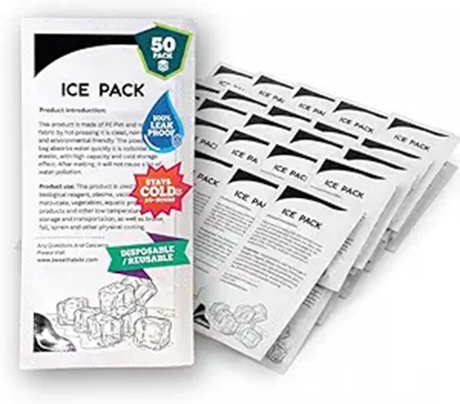 Dry Ice Packs for Shipping (50 Pack)