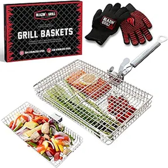 Blazin' Grill Baskets with Detachable Handles Set