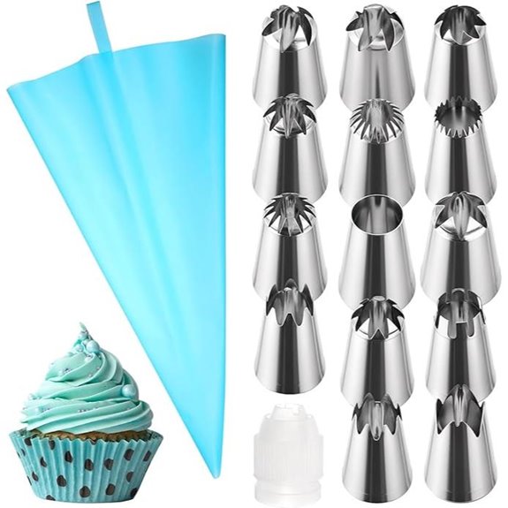 12PCS Stainless Steel Piping Tips Set for Cake Decorating