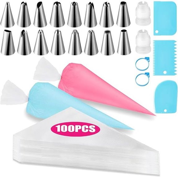 Piping Bags & Tips Set for Cake Decorating