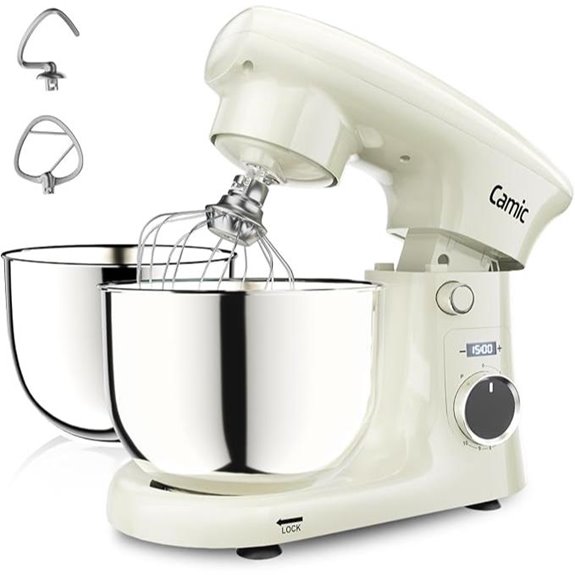 Camic 3-in-1 Stand Mixer with 2 Bowls