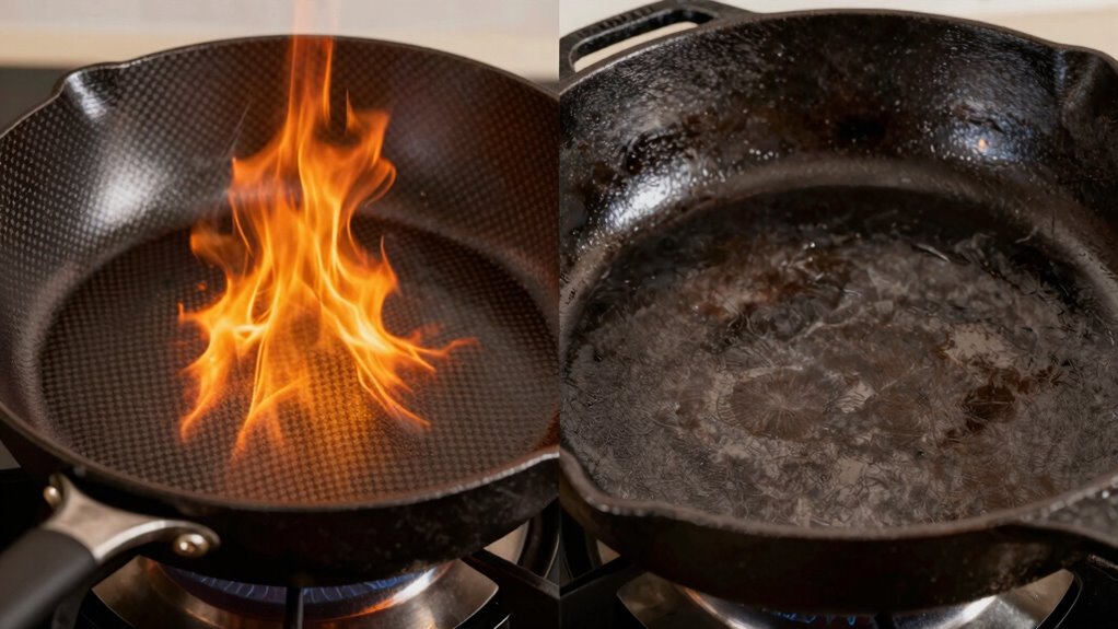 carbon steel heats quickly