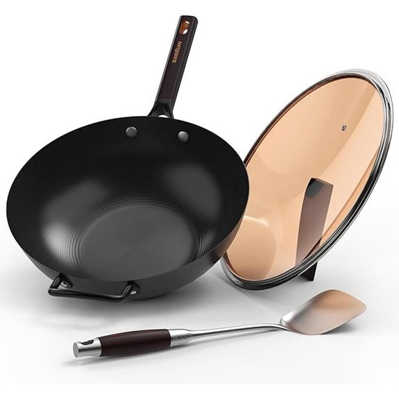 13.5 Carbon Steel Wok with Lid & Spatula