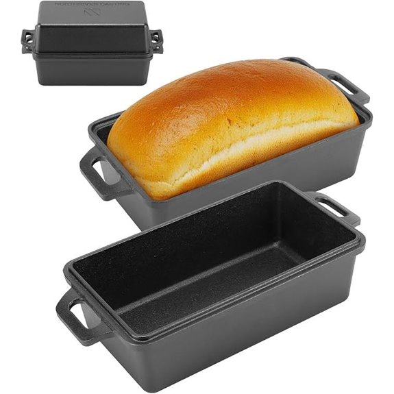 Cast Iron Loaf Pan with Lid (2-Piece Set)
